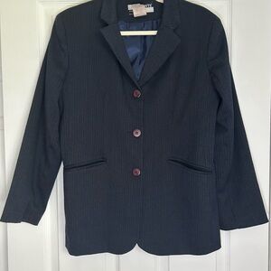 Navy Women's Pinstripe Blazer